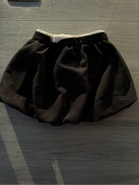 Zara Black Bubble Skirt with Elastic Waistband